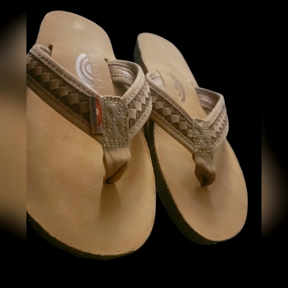 Rainbow Woven Strap Sandals - Tan - Picture 4 of 7